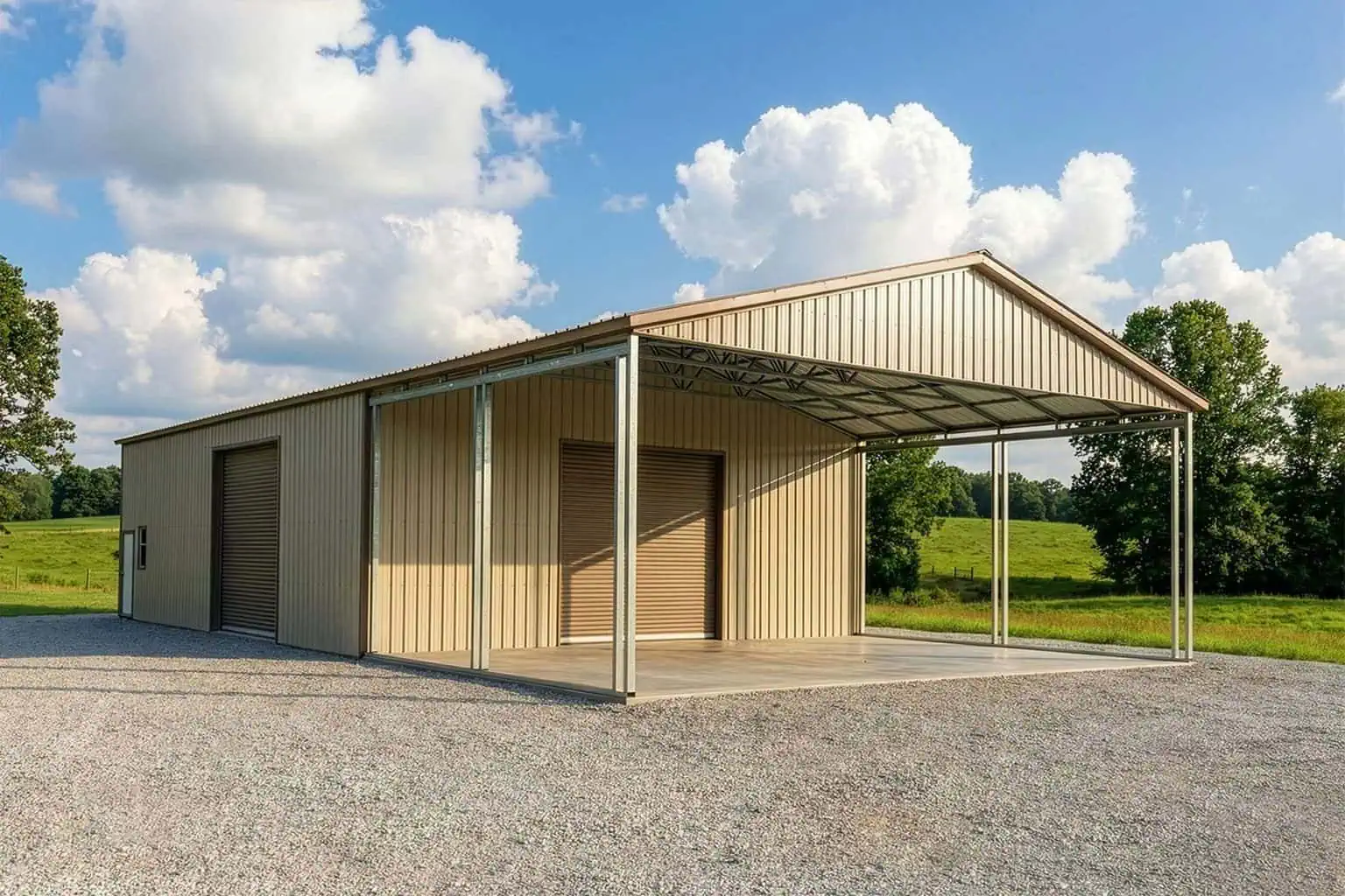 40x60x14 metal barn workshop installed
