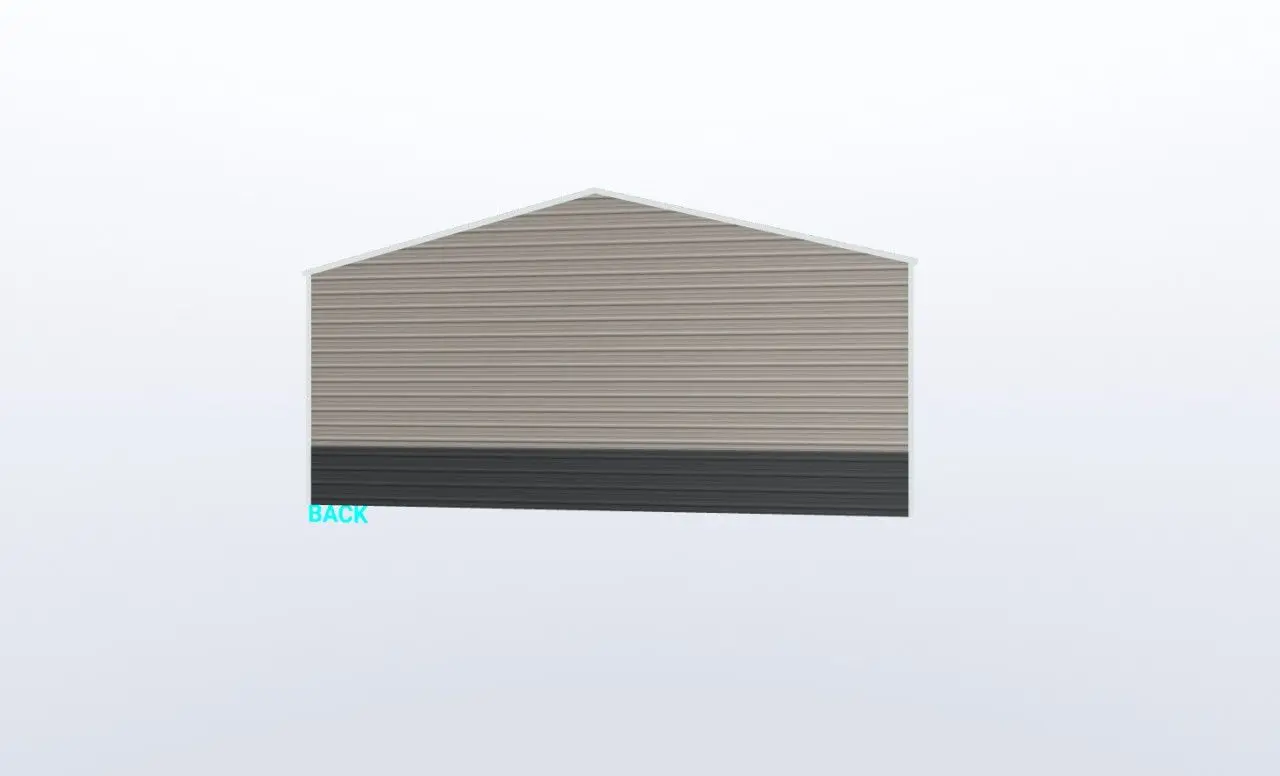 30x40x12 Metal Building (Backside View)