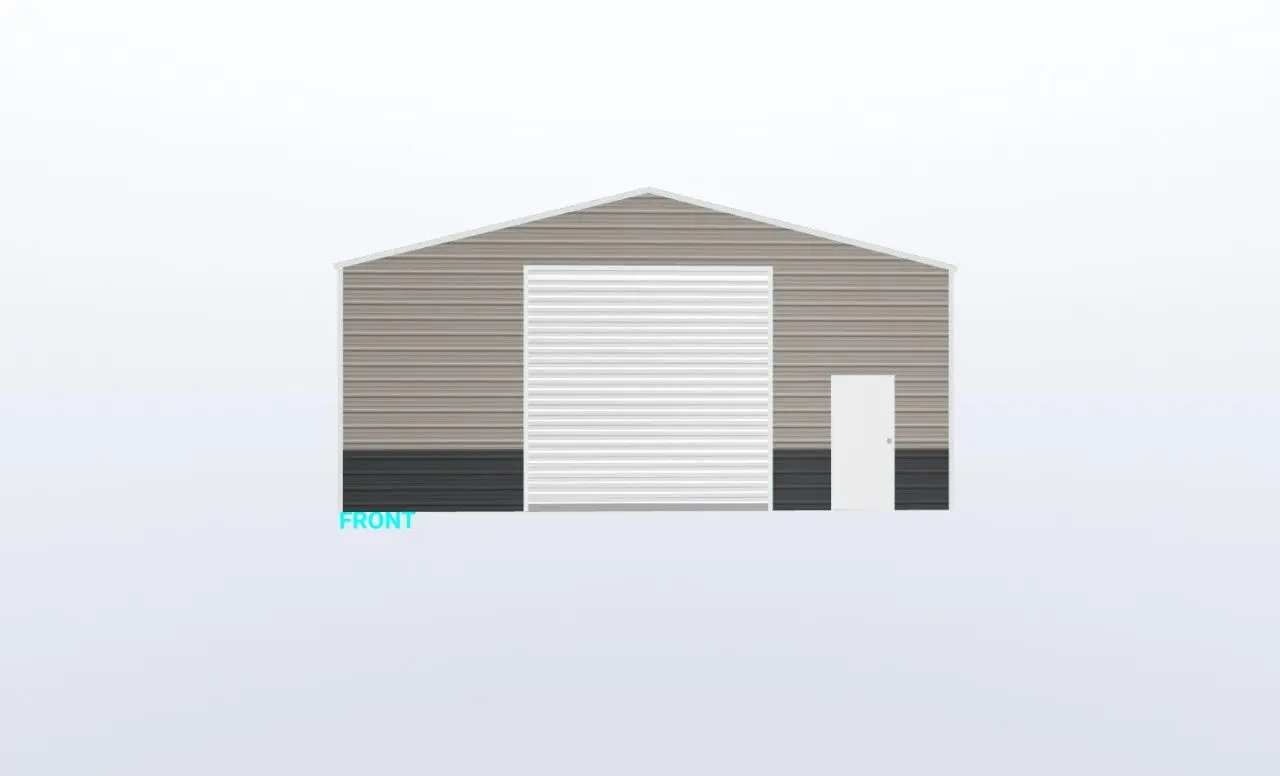 30x40x12 Metal Building / Workshop (front View)