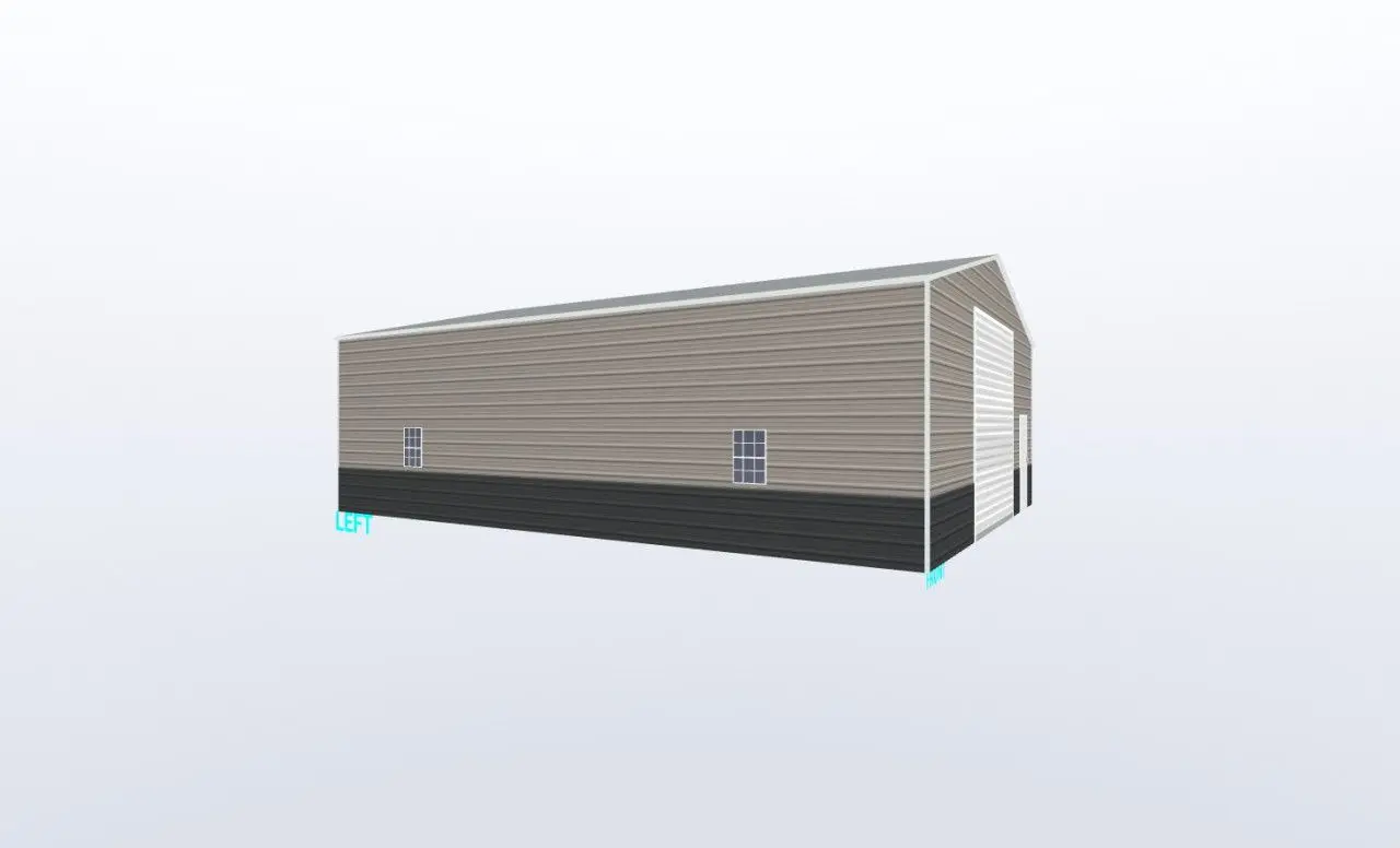 30x40 Metal Workshop/ Building (Side View #2)