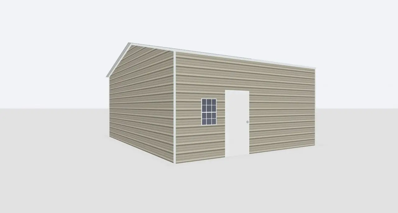 24x20 Metal Garage, alternative configuration