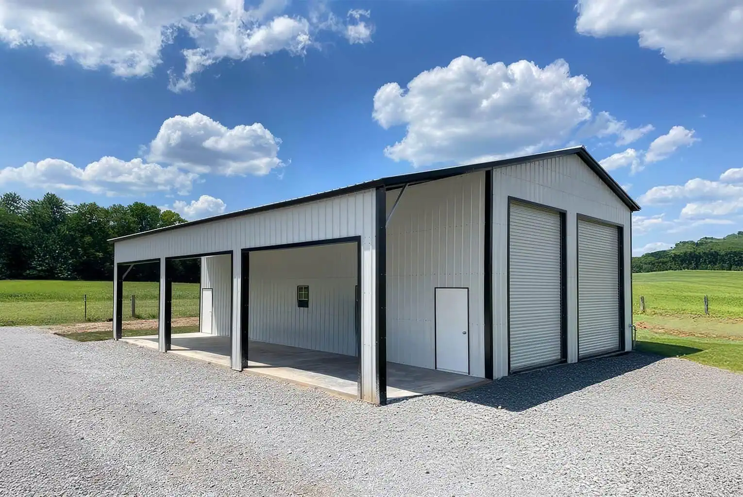30x40 metal building with lean to