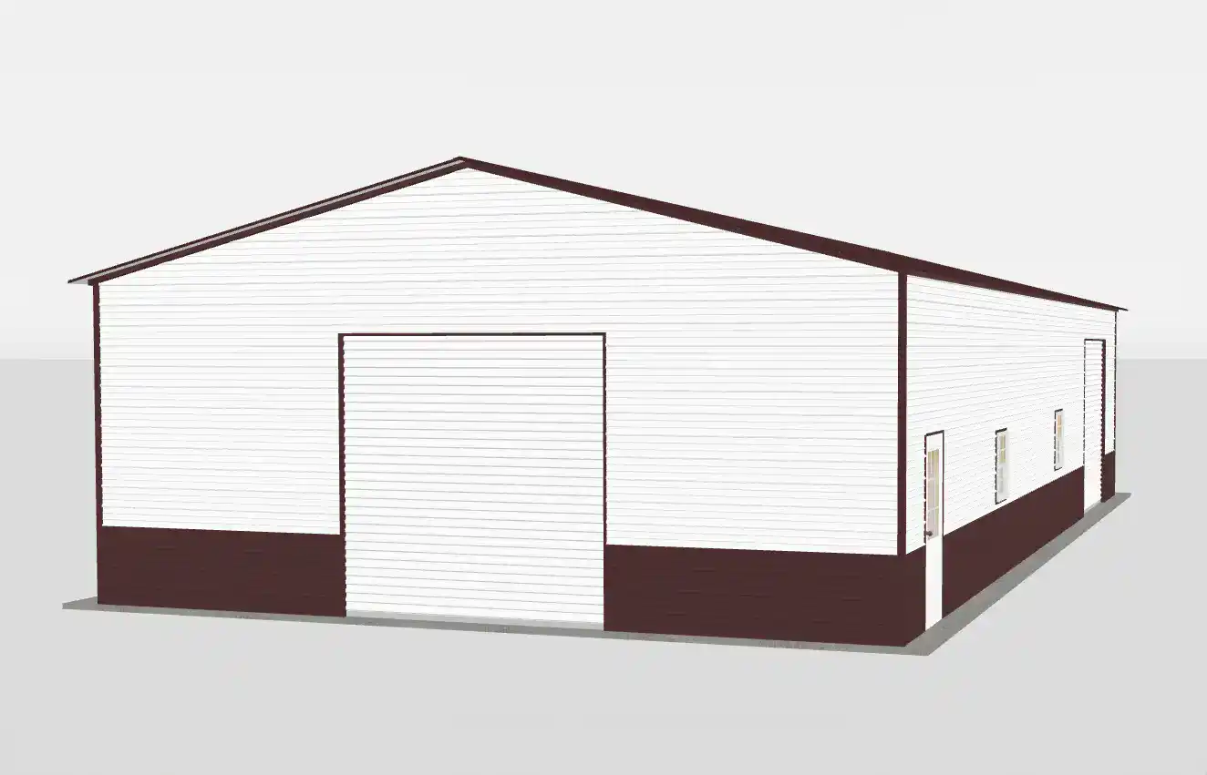 30x60 Building from the front slightly angled
