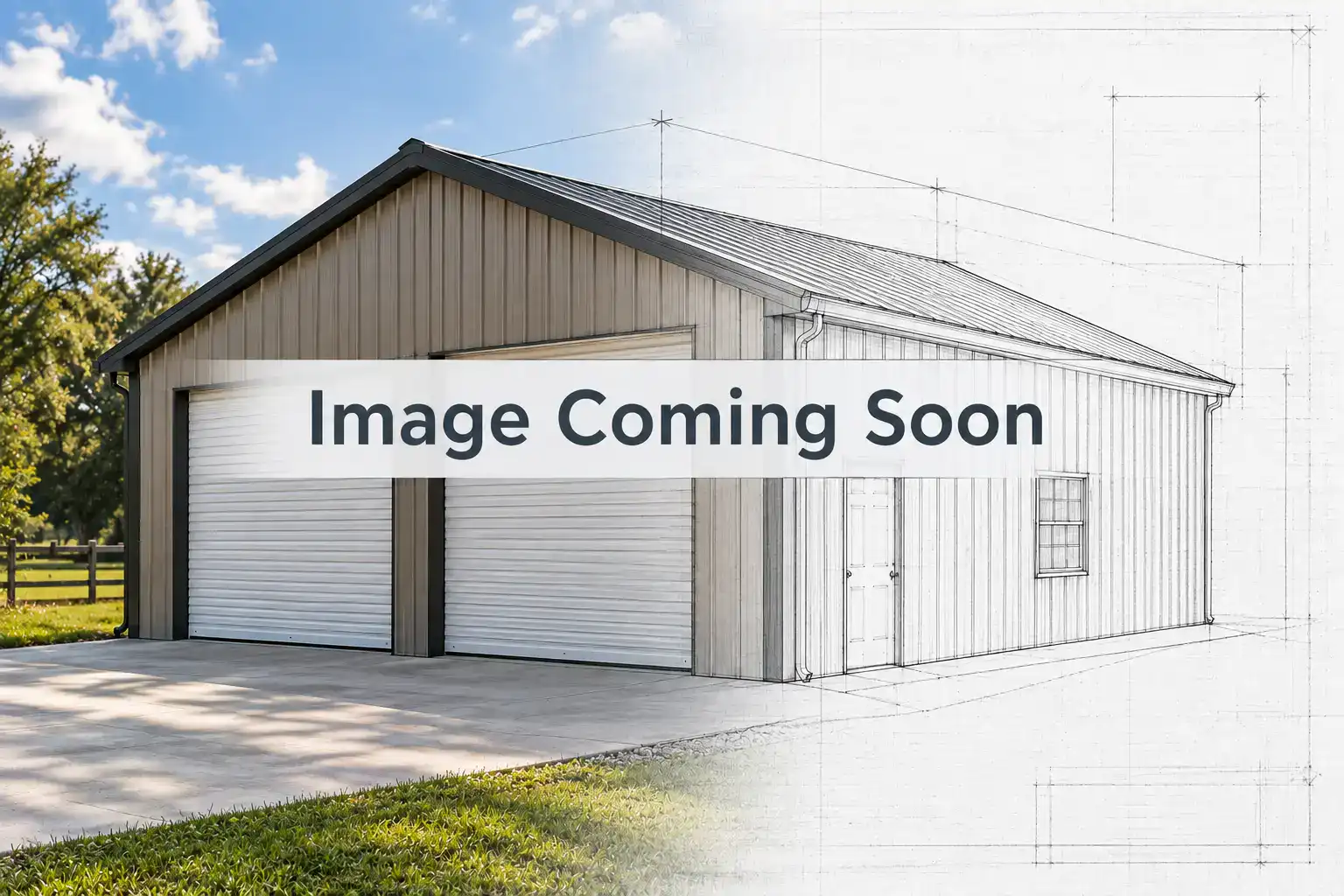 22x35 Metal Garage — Photography for this size is coming soon