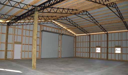 Inside Structure Of A Pole Barn
