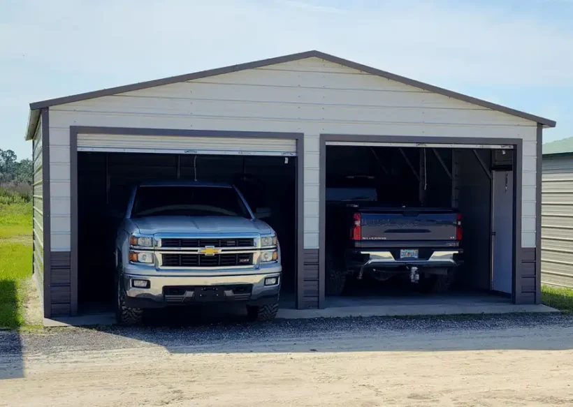 Keen'S Buildings, Urbanclassic 24X25 Garage - Compact 2-Truck Garage, Kbg-2G242509-1D0W