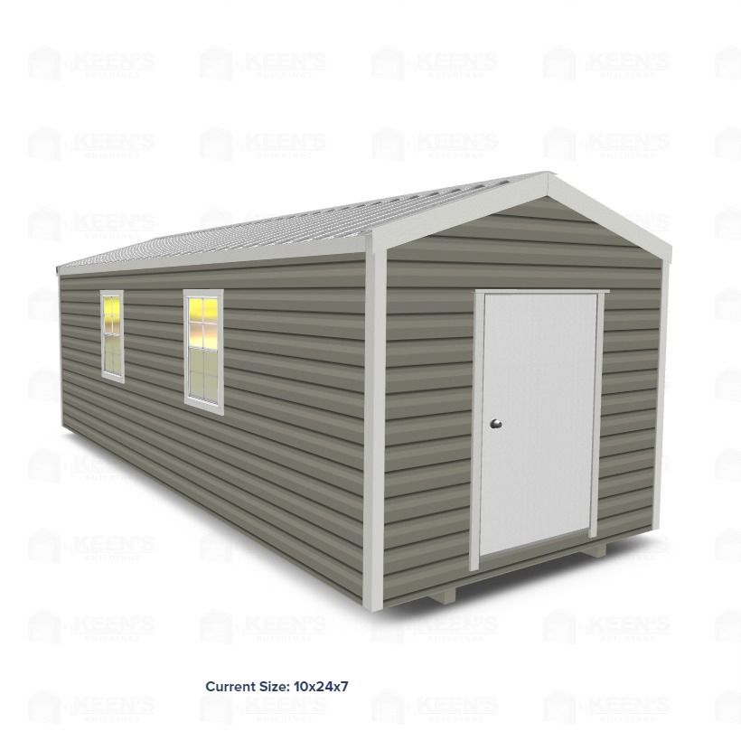 10X24 Shed W/ Gable Side Door 10X24 Shed With Gable Side Door Keen'S Buildings, 10X24 Shed W/ Gable Side Door, Kbs-102407Gsd-1D4W