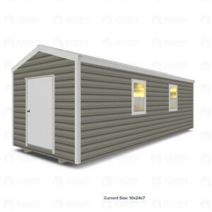 10x24 Shed w/ Gable Side Door
