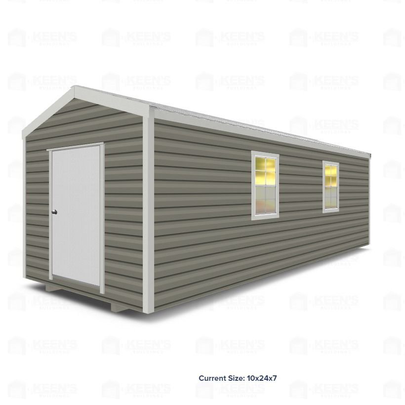 10X24 Shed W/ Gable Side Door 10X24 Shed With Gable Side Door Keen'S Buildings, 10X24 Shed W/ Gable Side Door, Kbs-102407Gsd-1D4W