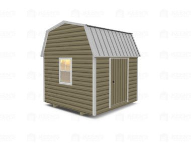 Keen's Buildings, 10x10 Lofted Shed Barn w/ Eve Side Door, KBS-GED101007-1D1W