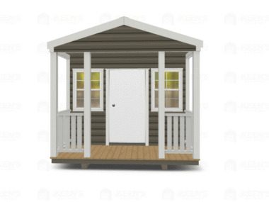 Keen's Buildings, 10x10 Shed w/ Porch, KBS-101007ASP-1D2W