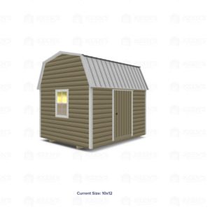 10x12 Lofted Shed Barn w/ Eve Side Door