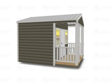 Keen's Buildings, 10x12 Shed w/ Porch, KBS-101207ASP-1D2W
