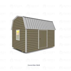 10x14 Lofted Shed Barn w/ Eve Side Door