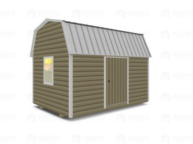 Keen's Buildings, 10x14 Lofted Shed Barn w/ Eve Side Door, KBS-GED101407-1D2W