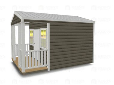 Keen's Buildings, 10x12 Shed w/ Porch, KBS-101207ASP-1D2W