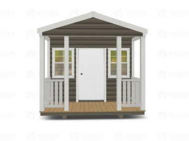 Keen's Buildings, 10x14 Shed w/ Porch, KBS-101407ASP-1D2W