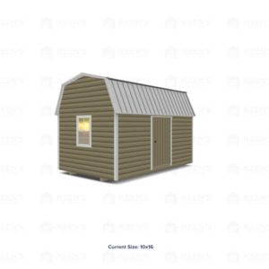 10x16 Lofted Shed Barn w/ Eve Side Door