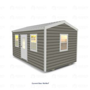 10x16 Shed w/ Eve Side Door