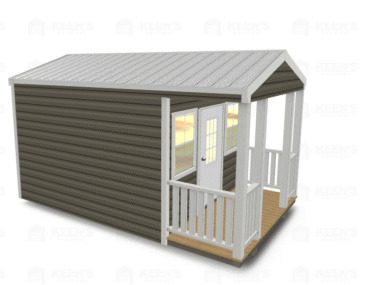 Keen's Buildings, 10x16 Shed w/ Porch, KBS-101607ASP-1D2W