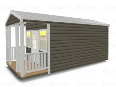 Keen's Buildings, 10x20 Shed w/ Porch, KBS-102007ASP-1D2W