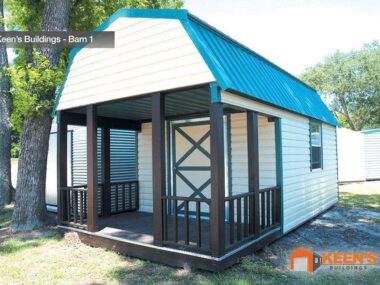Keen's Buildings, 10x20 Barn Shed with Porch, INST-102007-0102PM
