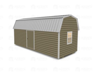 Keen's Buildings, 10x24 Lofted Shed Barn w/ Eve Side Door, KBS-GED1012407-1D2W