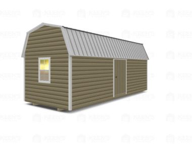 Keen's Buildings, 10x24 Lofted Shed Barn w/ Eve Side Door, KBS-GED1012407-1D2W