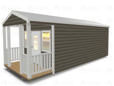 Keen's Buildings, 10x24 Shed w/ Porch, KBS-102407ASP-1D2W