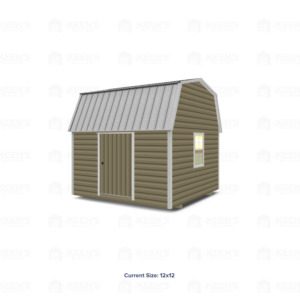 12x12 Lofted Shed Barn w/ Eve Side Door