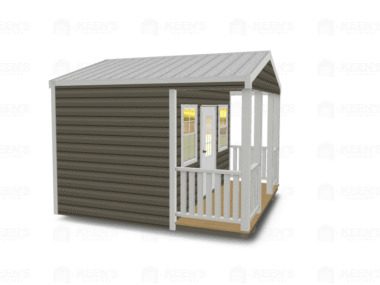 Keen's Buildings, 12x12 Shed w/ Porch, KBS-121207ASP-1D2W