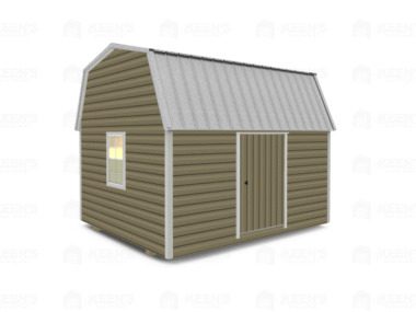 Keen's Buildings, 12x14 Lofted Shed Barn w/ Eve Side Door, KBS-GED121407-1D2W