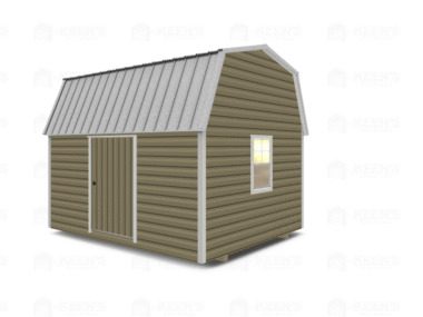 Keen's Buildings, 12x14 Lofted Shed Barn w/ Eve Side Door, KBS-GED121407-1D2W