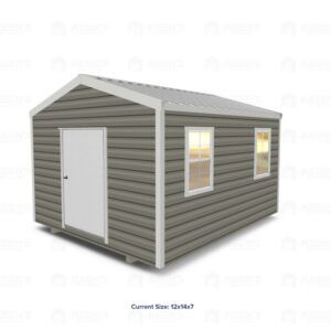 12x14 Shed w/ Gable Side Door