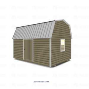 12x16 Lofted Shed Barn w/ Eve Side Door
