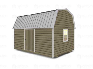 Keen's Buildings, 12x16 Lofted Shed Barn w/ Eve Side Door, KBS-GED121607-1D2W