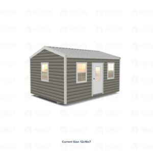 12x16 Shed w/ Eve Side Door