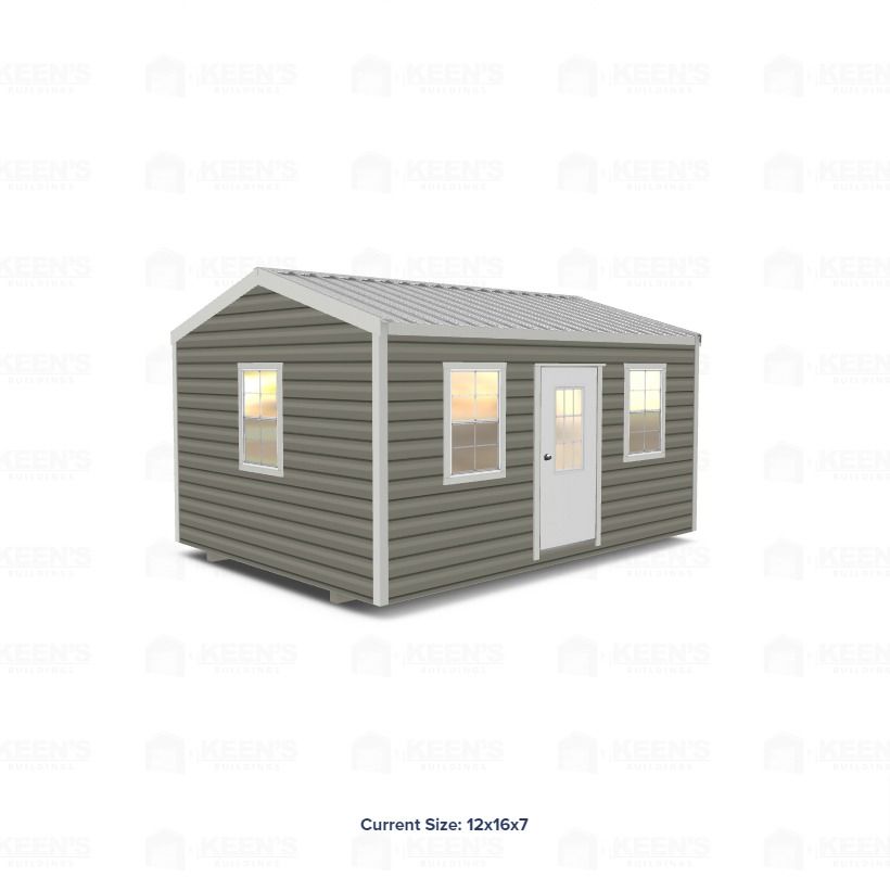 12X16 Shed W/ Eve Side Door 12X16 Shed With Eve Side Door Keen'S Buildings, 12X16 Shed W/ Eve Side Door, Kbs-Eg121607-1D4W