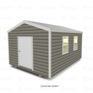 12x16 Shed w/ Gable Side Door