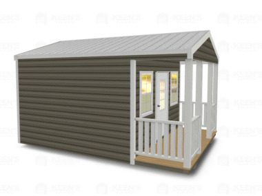 Keen's Buildings, 12x16 Shed w/ Porch, KBS-121607ASP-1D2W