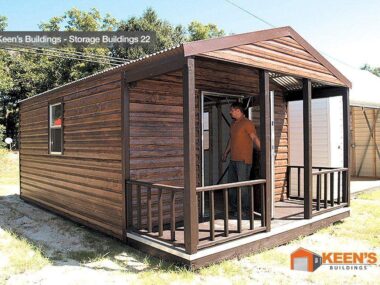 Keen's Buildings, 12x16 Shed with Porch, INST-121607-0102PM