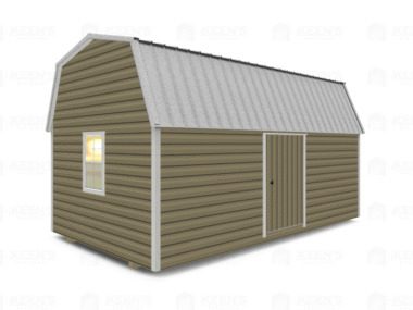 12x20 Lofted Shed Barn w/ Eve Side Door
