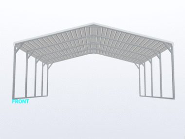 Keen's Buildings, 24x50x8 Carport, KBS-245008CP-REG