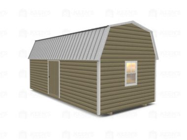 Keen's Buildings, 12x24 Lofted Shed Barn w/ Eve Side Door, KBS-GED122407-1D2W