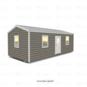 12x24 Shed w/ Eve Side Door