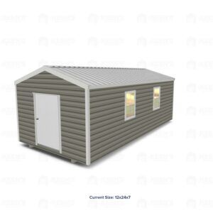 12x24 Shed w/ Gable Side Door