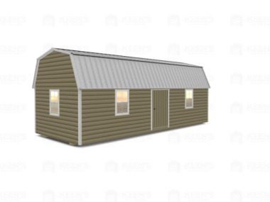 12x30 Lofted Shed Barn w/ Eve Side Door