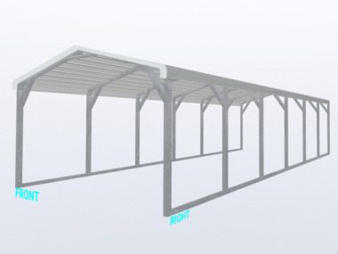 Keen's Buildings, 12x30x6 Carport, KBS-123006CP-REG