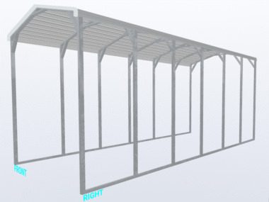 Keen's Buildings, 12x30x12 Carport, KBS-123012CP-REG