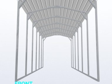 Keen's Buildings, 12x30x12 Carport, KBS-123012CP-REG